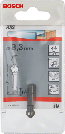 Bosch 8,3 mm försänkningsborr.