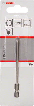 Bosch T20 1/4″ 89mm extra hårt skruvmejselbits.