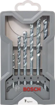 Bosch 7-delad CYL-1 murborrsats 3-8 mm.
