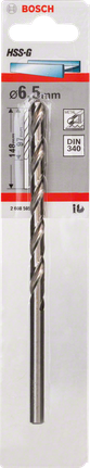 Bosch 6,5 mm HSS-G metallborr.