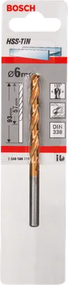 Bosch HSS-TiN metallborr 6 mm.