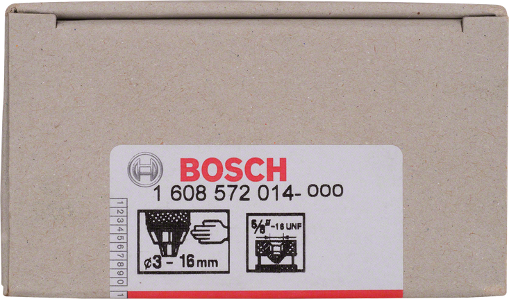 Bosch nyckelfri chuck 3–16 mm.