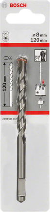 Bosch 8 mm 120 mm pilotborr.