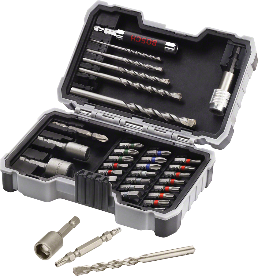 Bosch CYL-3 borr- och skruvmejselsats med 35 delar.