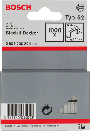 Bosch Typ 52 12,3×6 mm klammer.