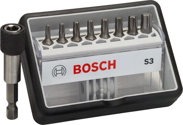 Bosch 8+1-delars Robust Line Extra Hard skruvmejselbitssats.