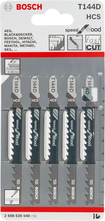 Bosch T 144 D sticksågsblad 5-pack.