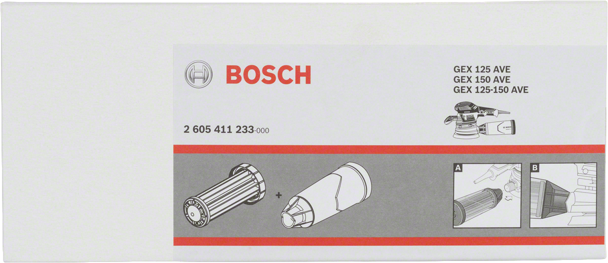 Bosch dammbehållare och filter GEX 125-150 AVE.
