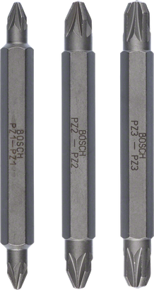 Bosch 3-delad dubbelbitssats, 60 mm längd.