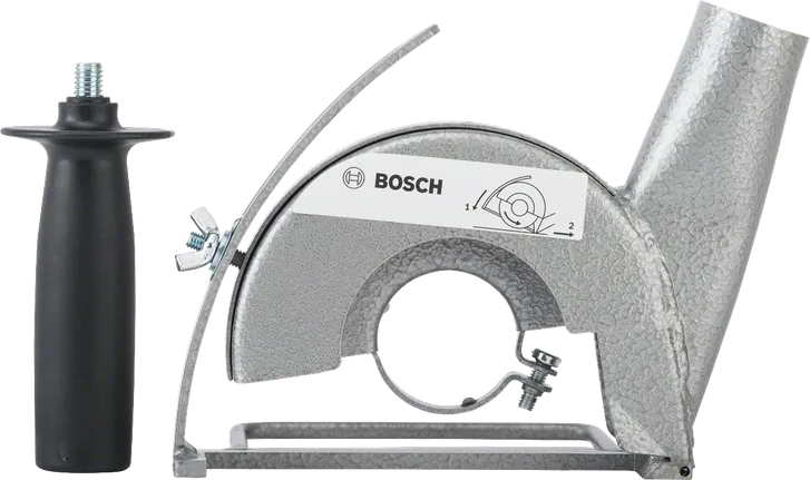 Bosch vinkelslipsdammsugsskydd med handtag.