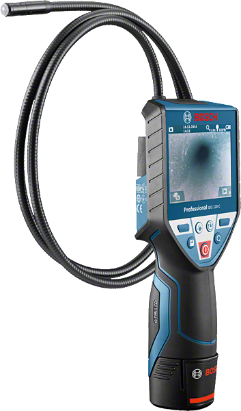 Bosch GIC 120 C inspektionskamera med 3,5-tums skärm.