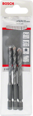 Bosch HEX-9 borrset för keramikplattor 5/6/8 mm.