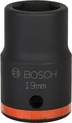 Bosch 19 mm krafthylsa med orange ring.
