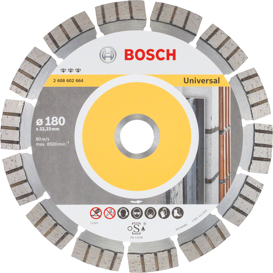 Bosch Best for Universal och Metal diamantkapskiva 180 mm.
