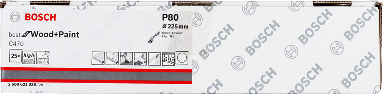 Bosch C470 slippapper 225 mm 25-pack.