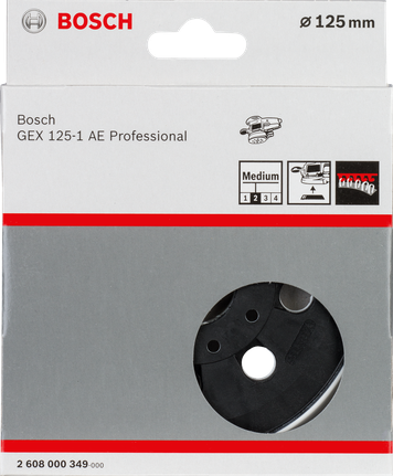 Bosch 125 mm slipplatta för utbyte.