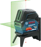 Bosch GCL 2-15 lasernivelleringsverktyg med väska och tillbehör.