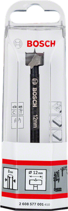 Bosch 12 mm Forstnerborr för rent snitt i förpackning.