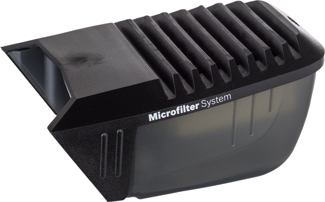 Bosch dammbehållare med mikrofiltersystem, svart.