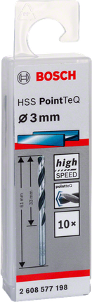 Bosch HSS PointTeQ 3,0 mm borr.