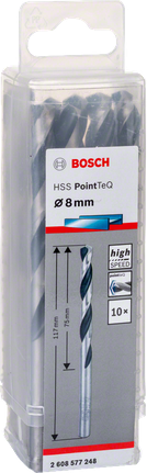 Bosch HSS PointTeQ 8,0 mm borr.