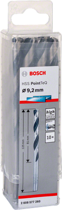 Bosch HSS PointTeQ 9,2 mm borrset.