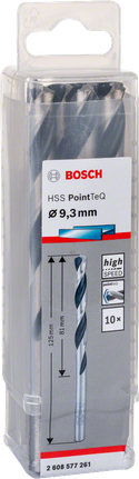 Bosch HSS PointTeQ 9,3 mm borrset.