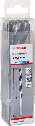 Bosch HSS PointTeQ 9,9 mm borrset.