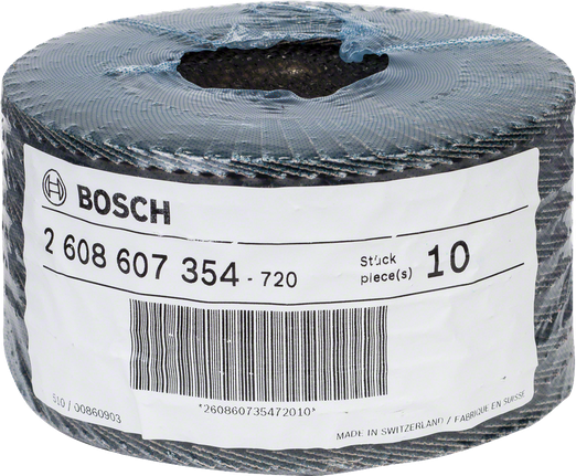 Bosch rulle med 10 slipremsor för slipning.