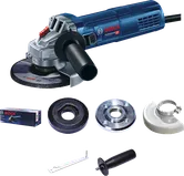 Bosch GWS9-125S vinkelslip med tillbehör.