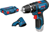 Bosch GSB 12V-15 sladdlös borrmaskin med väska och hölster.