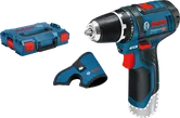 Bosch GSR 12V-15 sladdlös borrmaskin med väska och hölster.