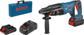 Bosch GBH 18V-26 D borrhammare med väska och batterier.