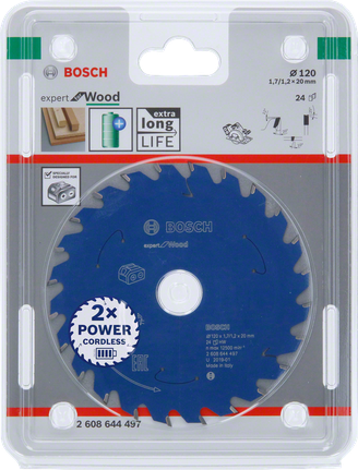 Bosch Expert for Wood 120×1,7×20 T24 cirkelsågblad.
