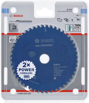 Bosch Expert för aluminium 150×20 mm cirkelsågblad.