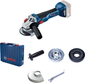 Bosch sladdlös vinkelslip GWS 18V-10 med väska och tillbehör.