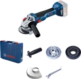 Bosch sladdlös vinkelslip GWS 18V-10 med väska och tillbehör.