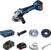 Bosch GWS 18V-10 vinkelslip med batteri och tillbehör.