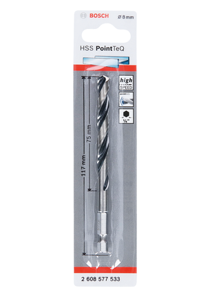 Bosch HSS PointTeQ sexkantsborr 8,0 mm.