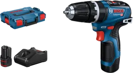 Bosch GSB 12V-35 sladdlös borrmaskin med batteri och väska.