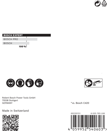 Bosch EXPERT M480 Slipnät 93 mm G 240 5-delars.