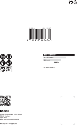 Bosch EXPERT M480 Slipnät 100×150mm G80 10-pack.