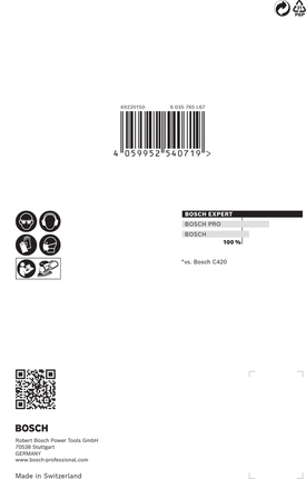 Bosch EXPERT M480 slipnät 100x150mm G 400 10-pack.