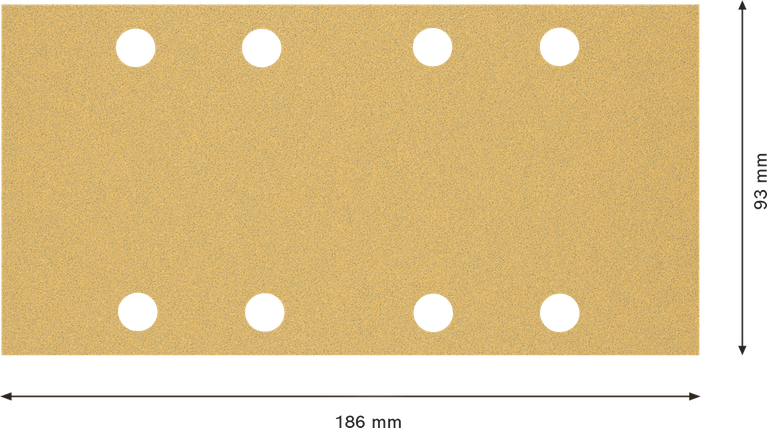 Bosch EXPERT C470 sandpapper 93x186 mm, 8 hål G80.