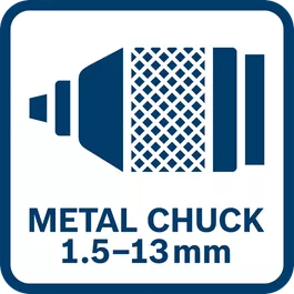  Verktygslös metallchuck 1,5–13 mm