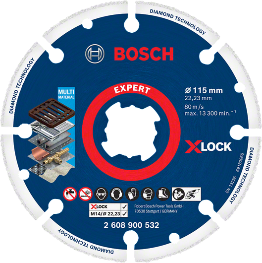 Bosch Expert X-LOCK diamantkapskiva för multimaterial.