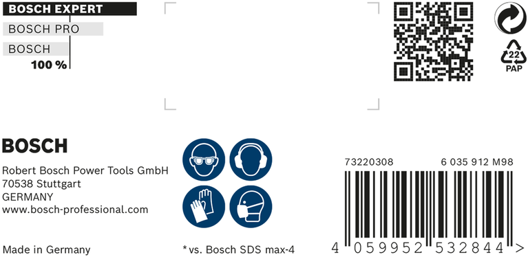 Bosch EXPERT SDS max-8X hammarborr 14 x 800 x 940 mm.