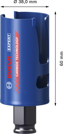 Bosch EXPERT hålsåg för byggmaterial 38 x 60 mm.