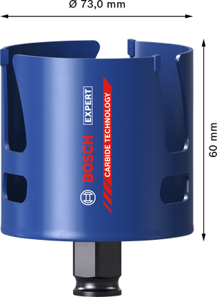 Bosch EXPERT hålsåg för byggmaterial 73 mm, hårdmetallteknik.