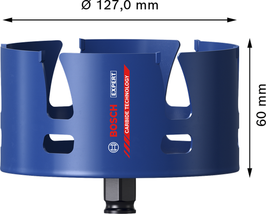 Bosch EXPERT Hålsåg för byggmaterial 127 mm.
